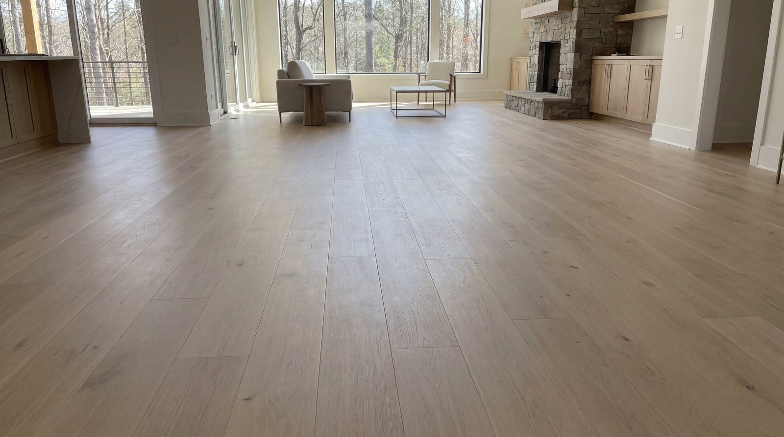 Engineered wood floor installation by Georgia Real Floors